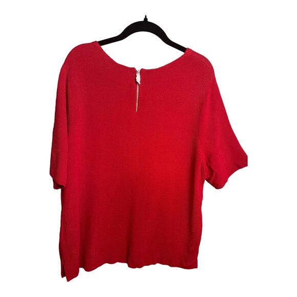 Basler Short Sleeve Dress Top Style Seabreeze in‎ Red Size 20 NWT - Picture 4 of 12
